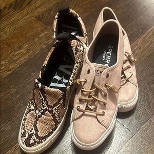 SPERRY Pink Top Silders & ZARA Animal print pullon sneaker SZ8 for $14/ 2 for 1
